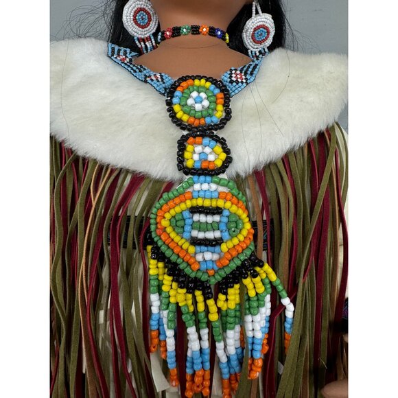 Traditions Doll Collection Native American-Inspired Porcelain Doll Beaded READ - Picture 7 of 16